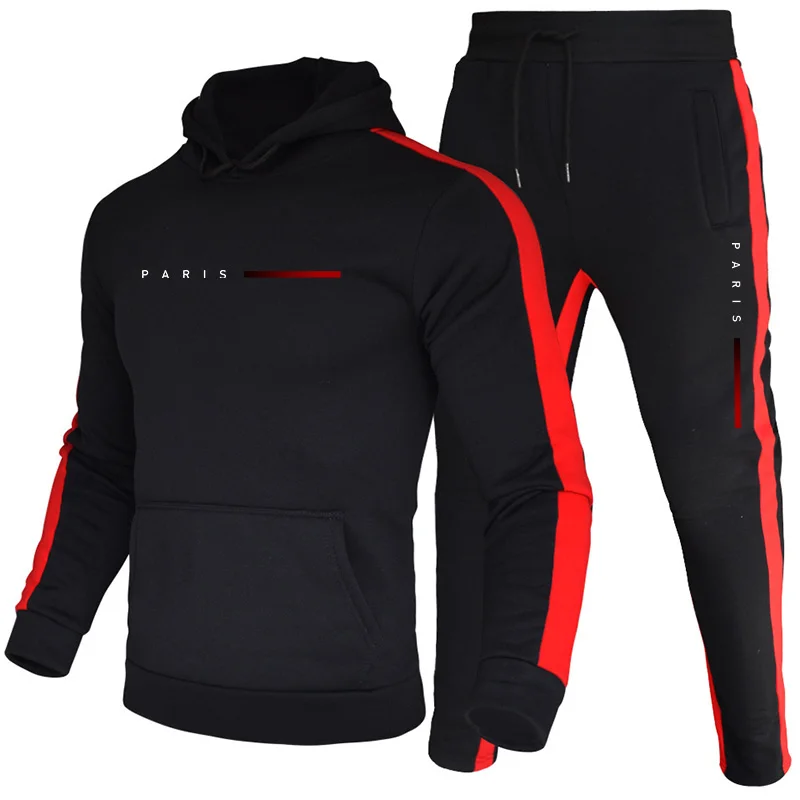 Men'S Fashion Color - Paris Fashion Men's Hoodies Set Daily