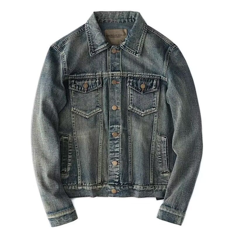 Mens Fashion Denim Jacket - Autumn and Spring New Fashion Solid
