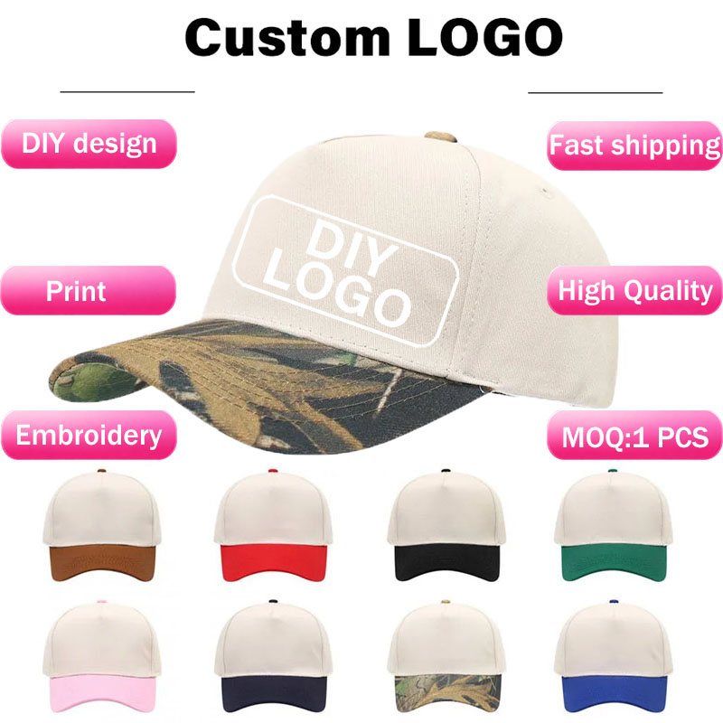 Trucker Hat Cap - Two Tone Structured 5 Panel Baseball