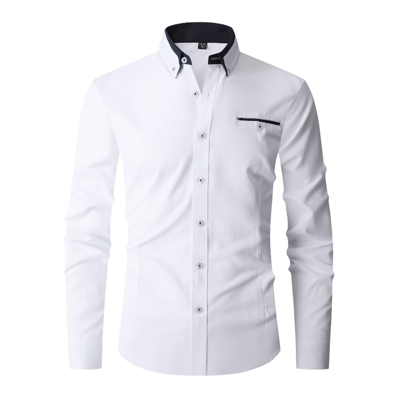 Men'S Fashion Color - Men Formal Shirt Long Sleeve Office
