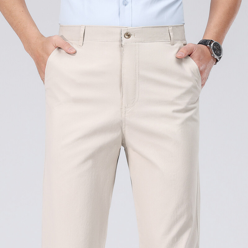 Chino Pants Men - Mens Cotton Trousers Man Business Casual