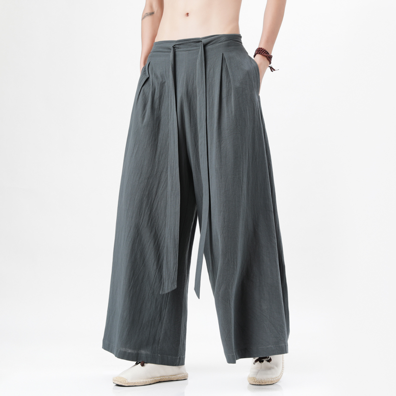 Chino Pants Men - 2023 Chinese Style Harajuku Linen Cotton