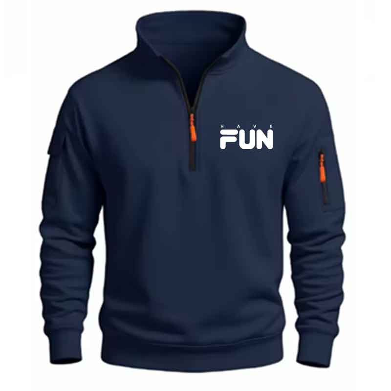 Mens Fashion Quarter Zip - Male Quarter Zip Sweatshirt Fashion Simple