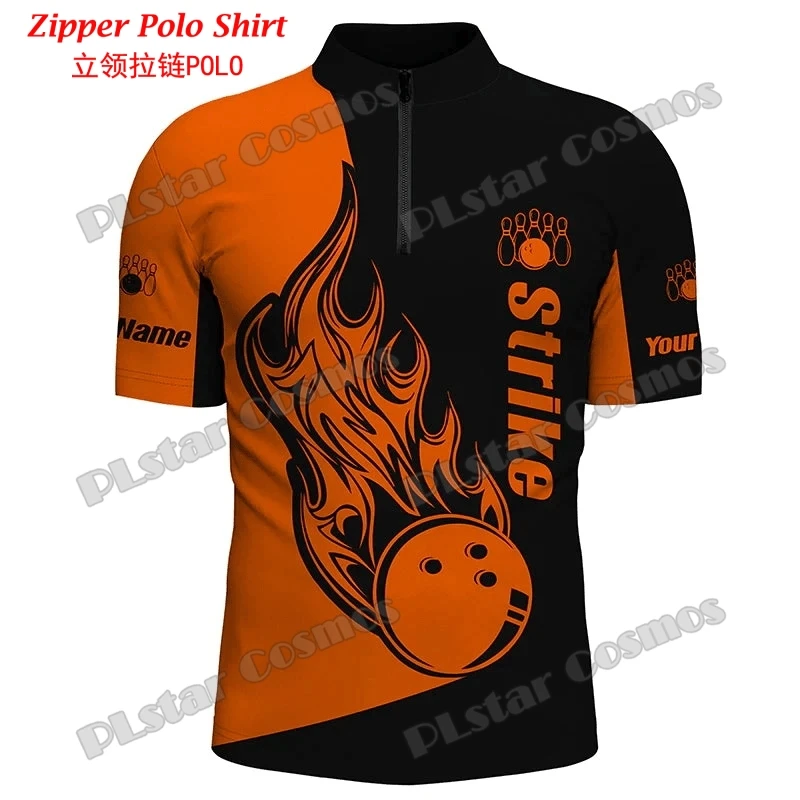 Mens Fashion Quarter Zip - Personalized Bowling Team 3D All Over