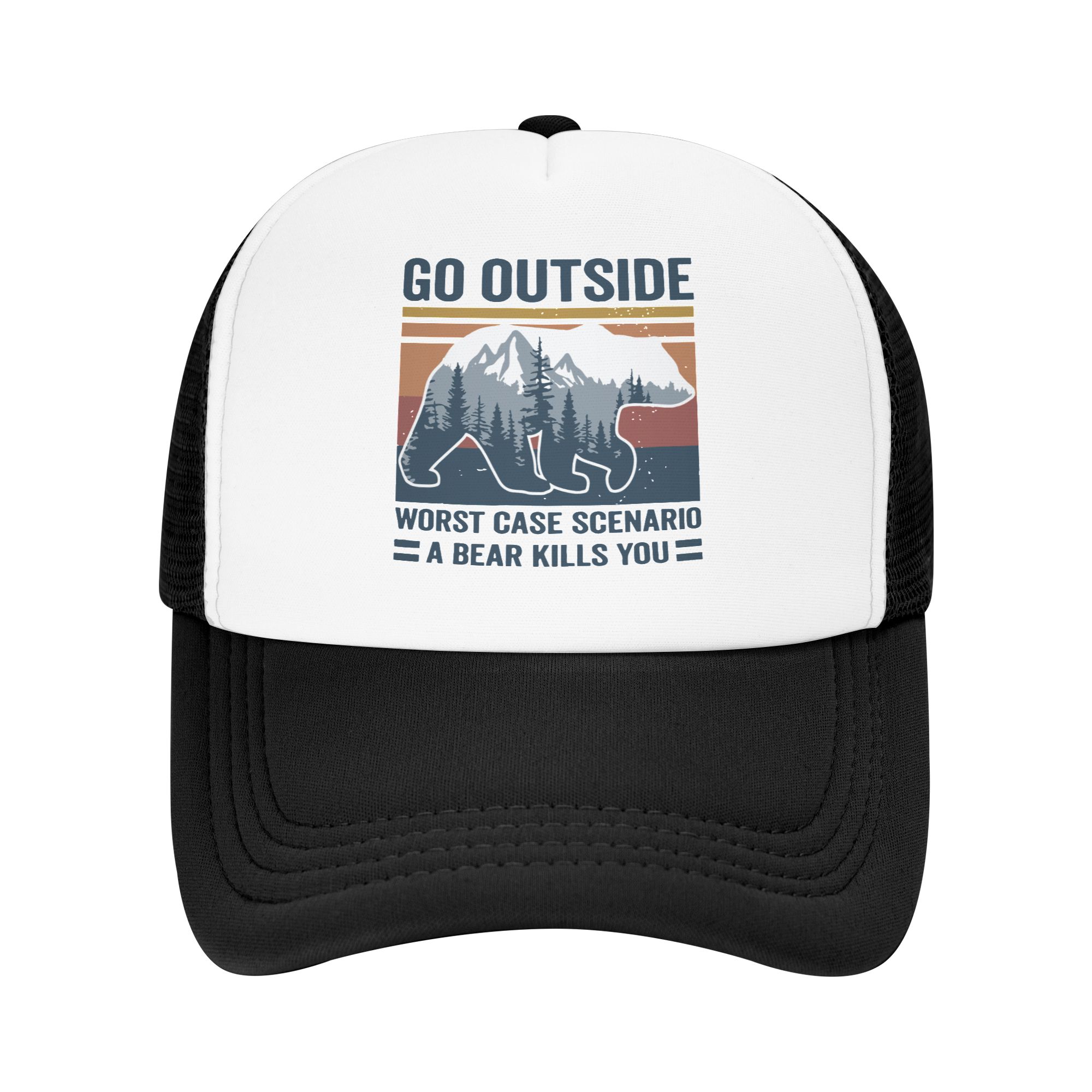 Trucker Hat Cap - Go Outside Worst Case Scenario A