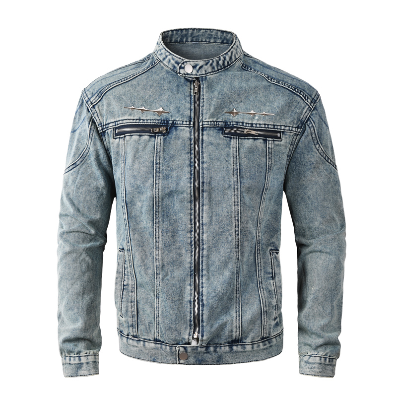 Mens Fashion Denim Jacket - High Street Fashion Designer Men Jacket