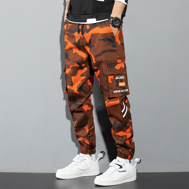 Chino Pants Men - Orange Cargo Pants Men Hip Hop