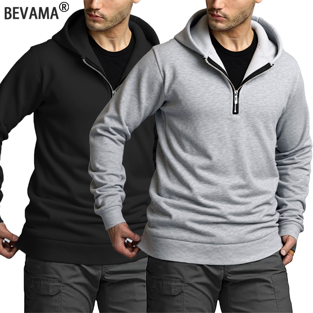Mens Fashion Quarter Zip - Men's Quarter Zip Up Hoodies Autumn