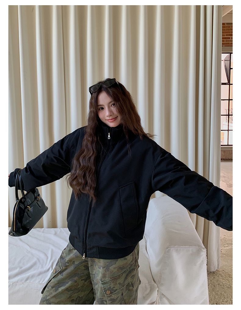 Bomber Jackets Puffer Womens W - Sherpa Jacket Fleece ulasan dan harga