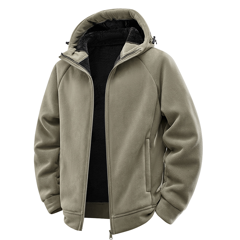 Thick Polar Fleece Jacket Men  - Sherpa Jacket Fleece ulasan dan harga