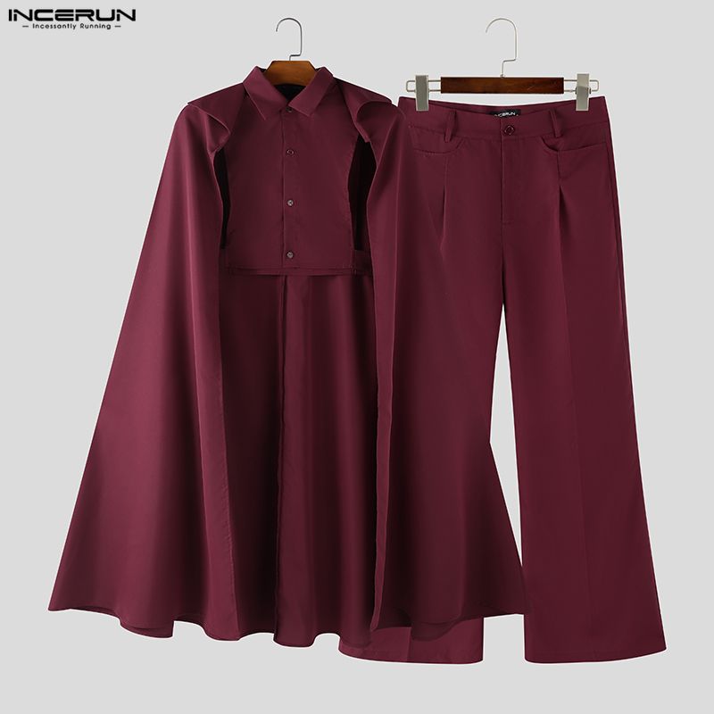 INCERUN Men Sets Solid Color L - Men'S Fashion Color ulasan dan harga