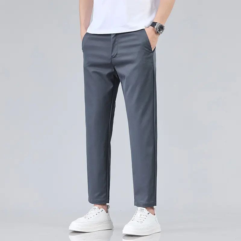 Mens Mid Waist Side Pockets Wr - Chino Pants Men ulasan dan harga