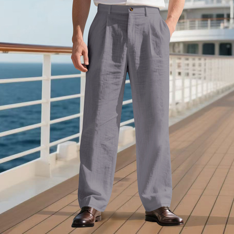 Men High Waist Pleated Dress P - Chino Pants Men ulasan dan harga