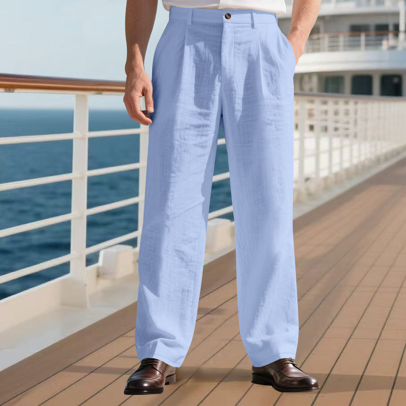 Men High Waist Pleated Dress P - Chino Pants Men ulasan dan harga