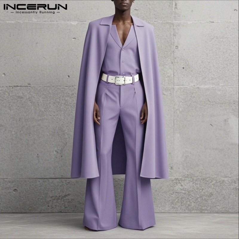 INCERUN Men Sets Solid Color L - Men'S Fashion Color ulasan dan harga