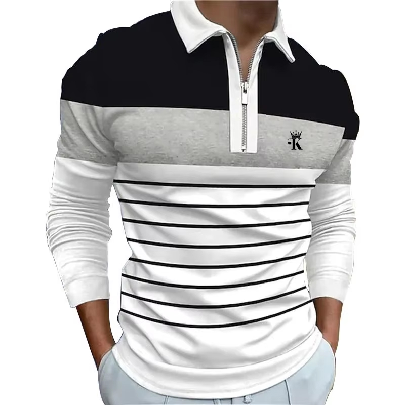 Men Polo Shirt Zip Polo Outdoo - Mens Fashion Quarter Zip ulasan dan harga