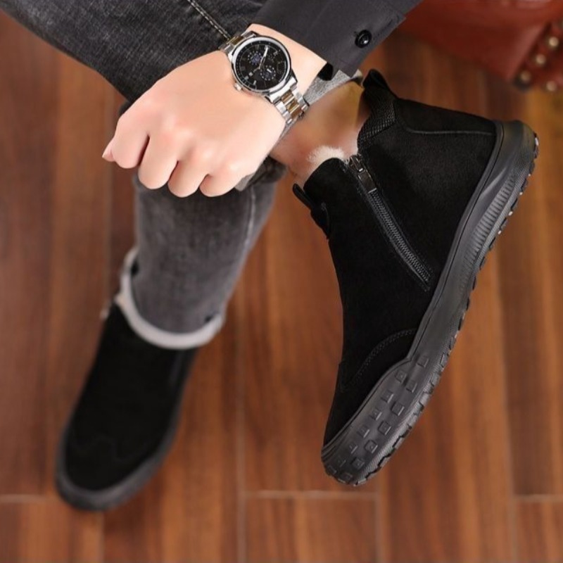 Winter Men's Shoes Plush Warm  - Men'S Fashion Loafers Shoes ulasan dan harga