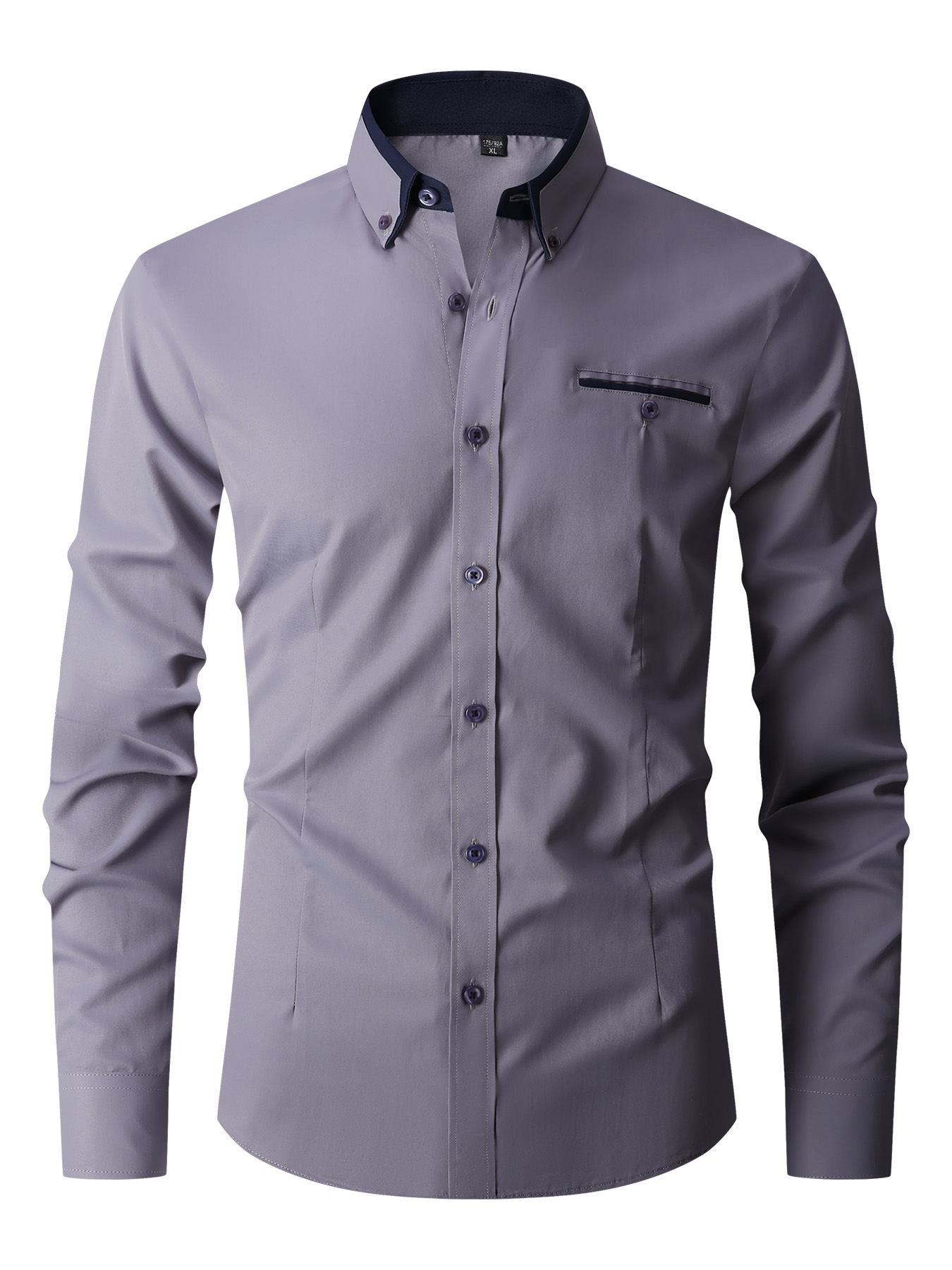 Men Formal Shirt Long Sleeve O - Men'S Fashion Color ulasan dan harga