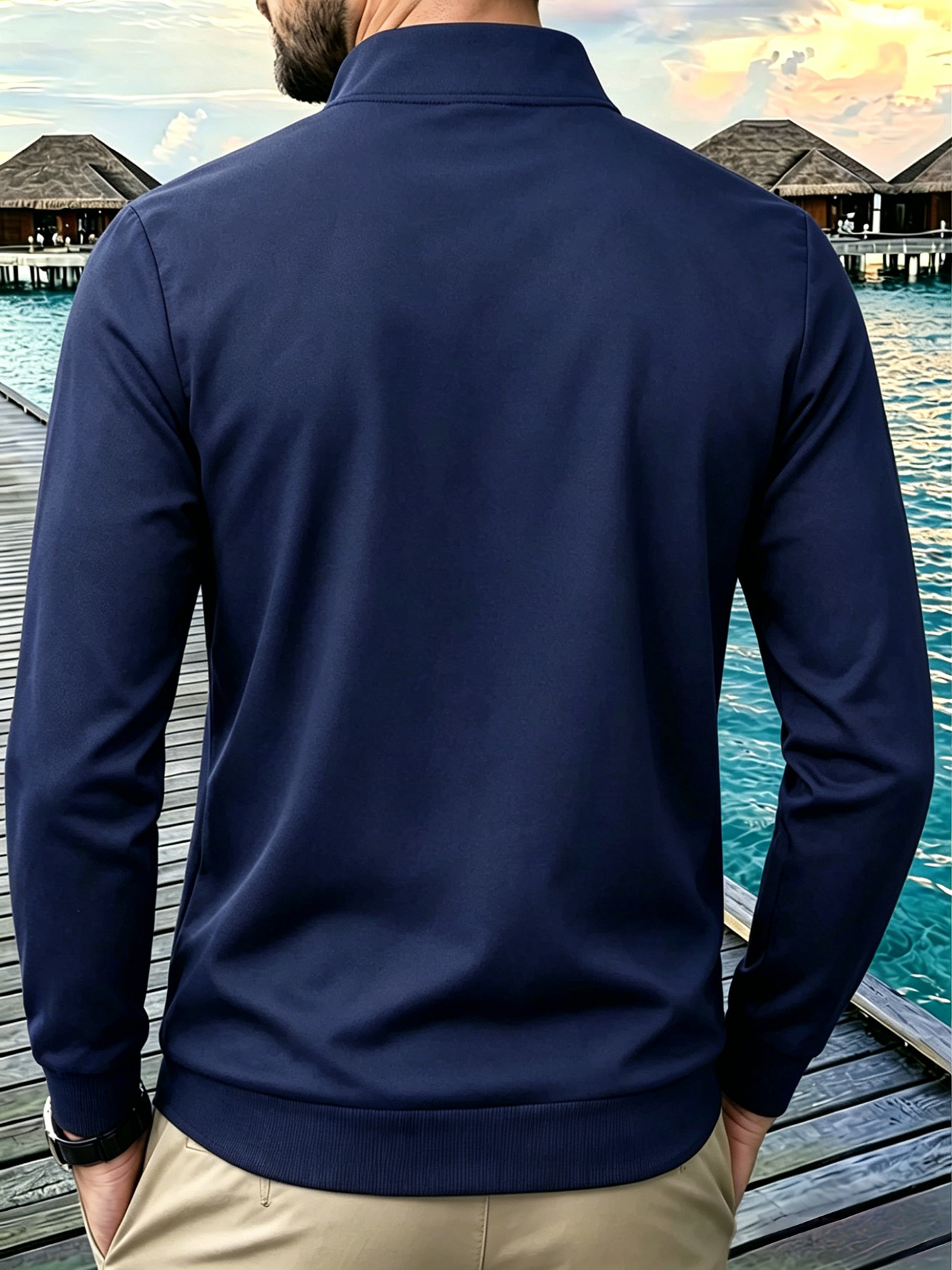 Mens 2-Pack Half Zip Stand Col - Mens Fashion Quarter Zip ulasan dan harga