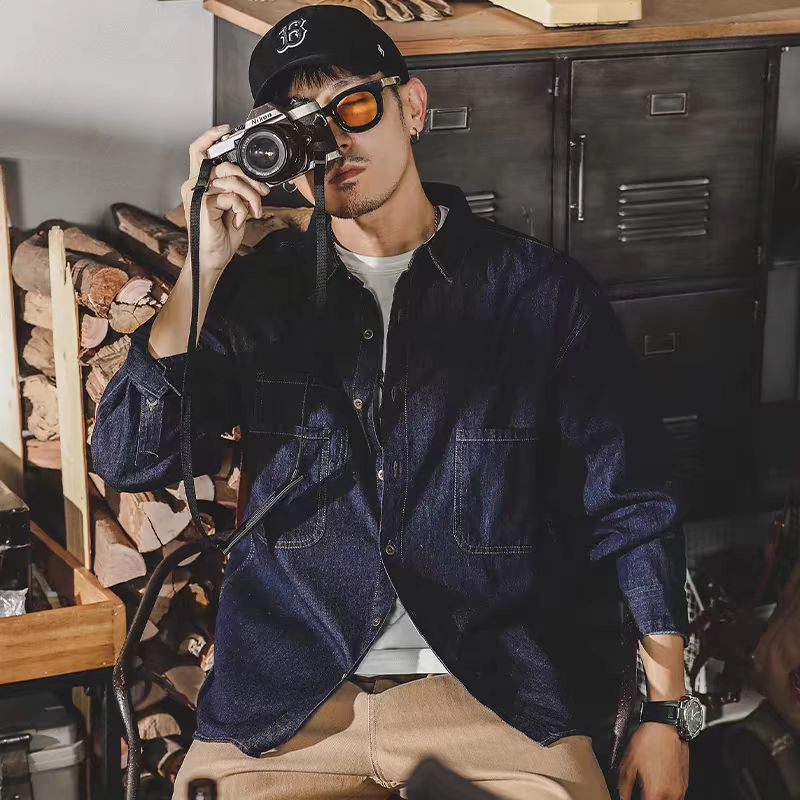 Mens American Retro Denim Jack - Mens Fashion Denim Jacket ulasan dan harga