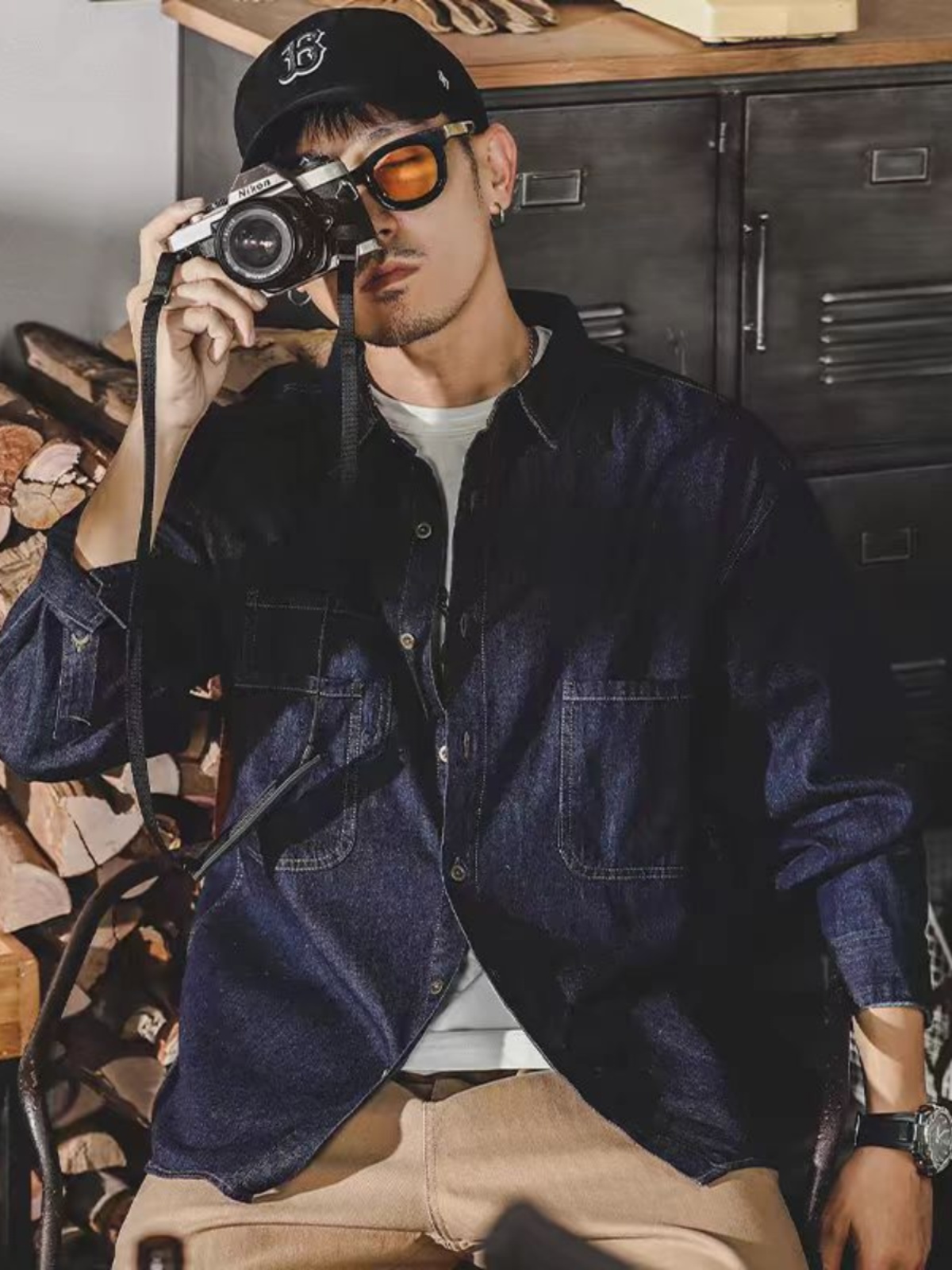 Mens American Retro Denim Jack - Mens Fashion Denim Jacket ulasan dan harga