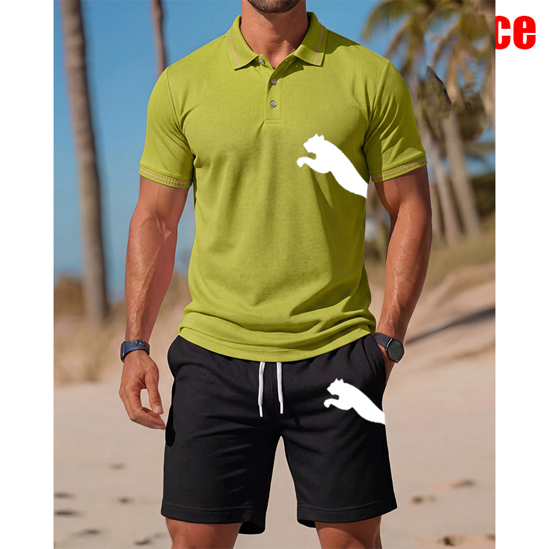 Men's Casual Short-Sleeved Pol - Men'S Fashion Polo Shirt ulasan dan harga