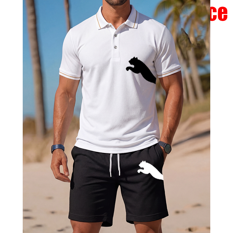 Men's Casual Short-Sleeved Pol - Men'S Fashion Polo Shirt ulasan dan harga