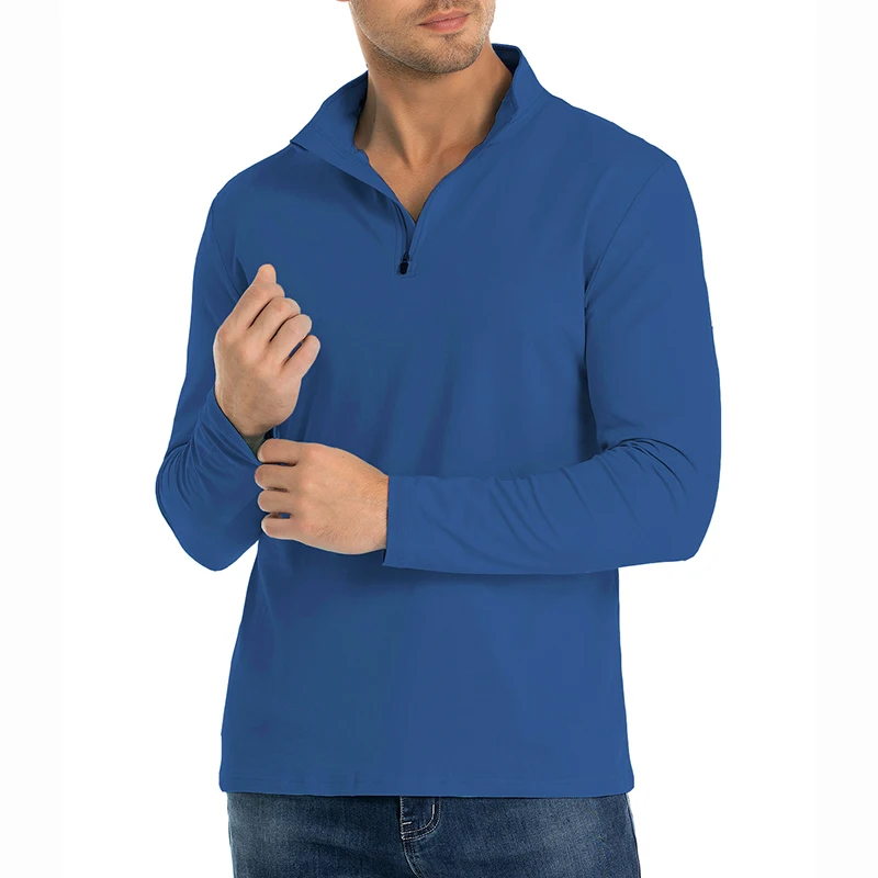 Men's 1/4 Zipper Long Sleeve S - Mens Fashion Quarter Zip ulasan dan harga