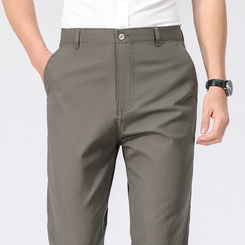 Mens Cotton Trousers Man Busin - Chino Pants Men ulasan dan harga