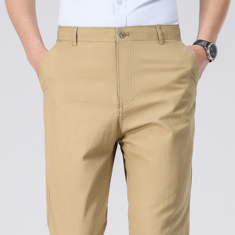 Mens Cotton Trousers Man Busin - Chino Pants Men ulasan dan harga
