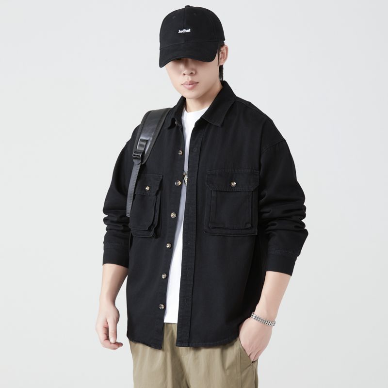 Pure Cotton Tooling Shirts Men - Mens Fashion Denim Jacket ulasan dan harga