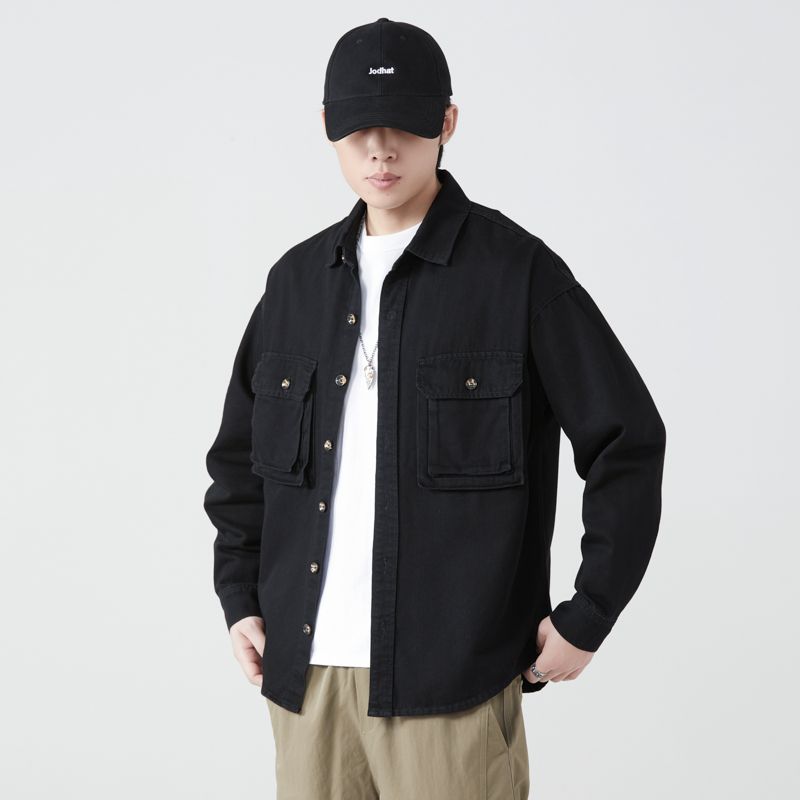 Pure Cotton Tooling Shirts Men - Mens Fashion Denim Jacket ulasan dan harga