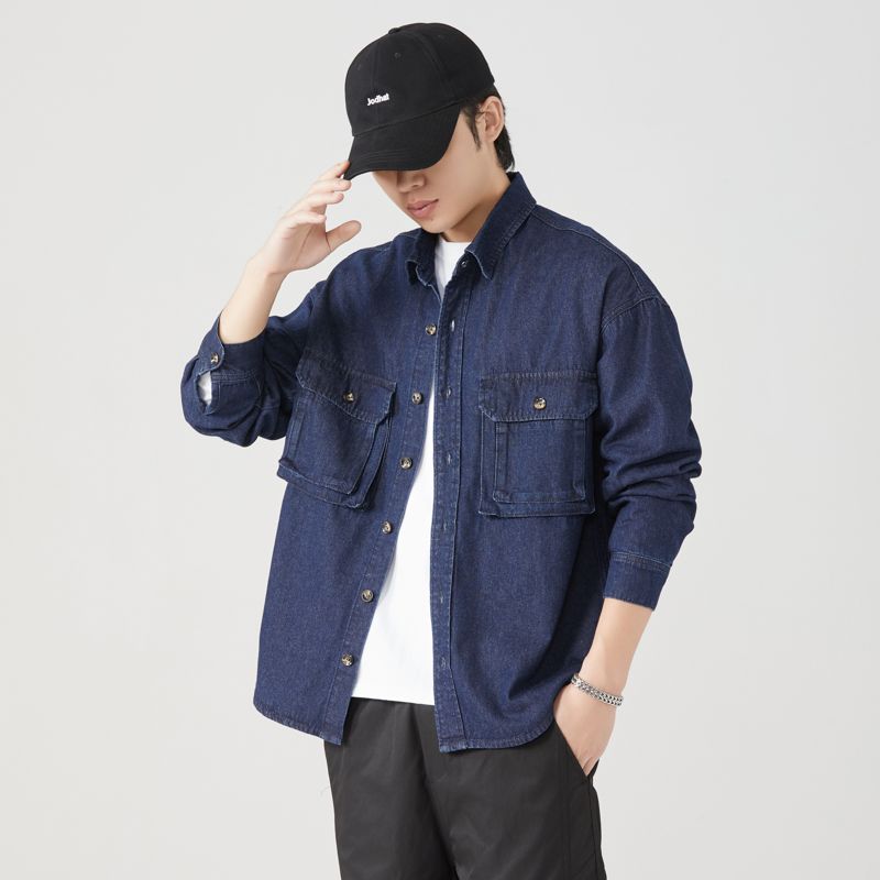 Pure Cotton Tooling Shirts Men - Mens Fashion Denim Jacket ulasan dan harga