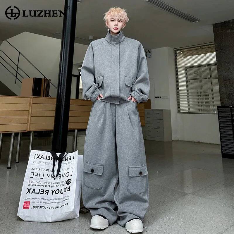 LUZHEN Color Cardigan 2026 PU  - Men'S Fashion Color ulasan dan harga