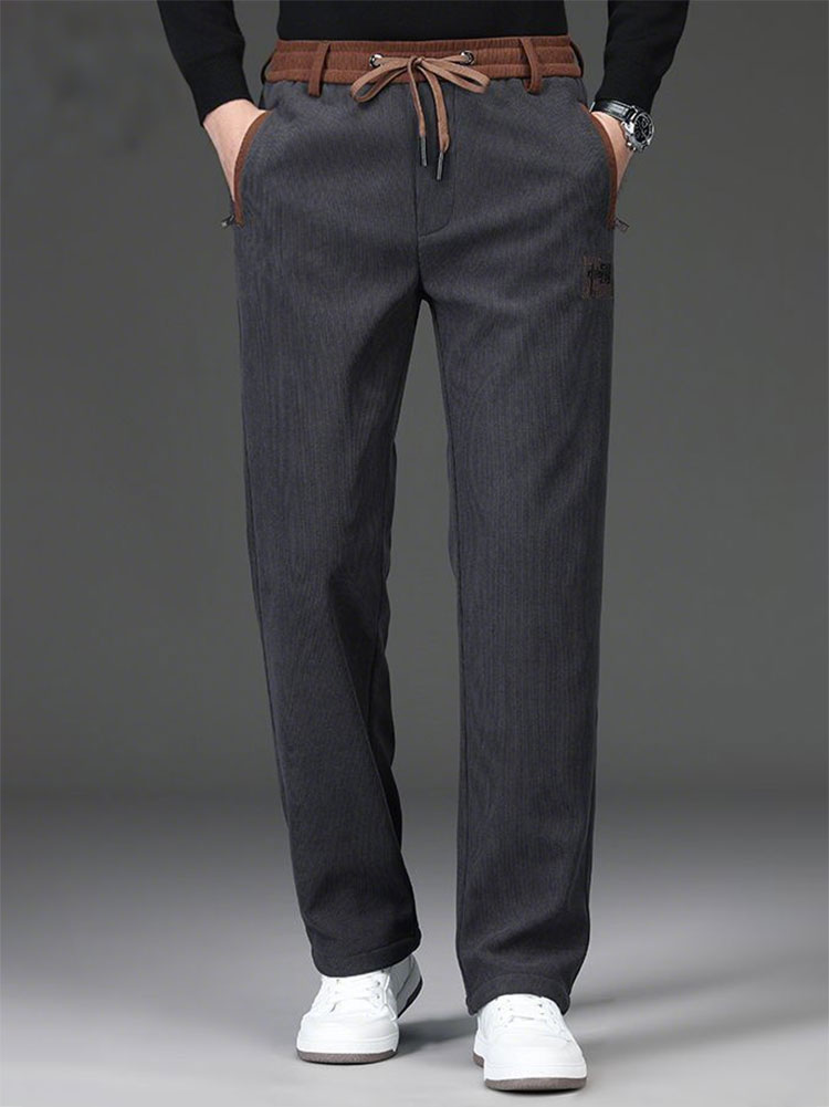 Fleece Thicken Winter Chinos T - Chino Pants Men ulasan dan harga