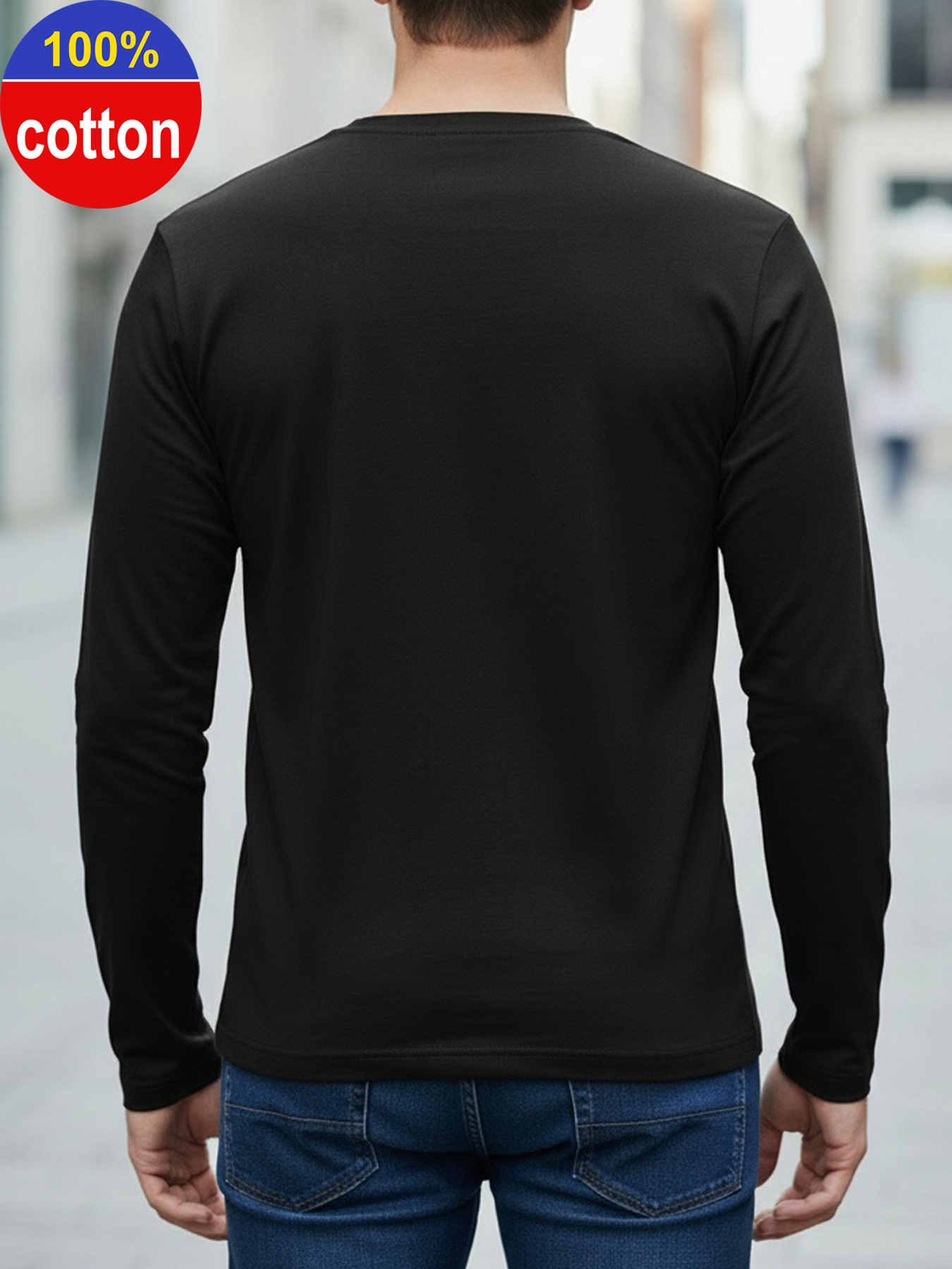 100% Pure Cotton Men's Long Sl - Men'S Fashion Trends ulasan dan harga