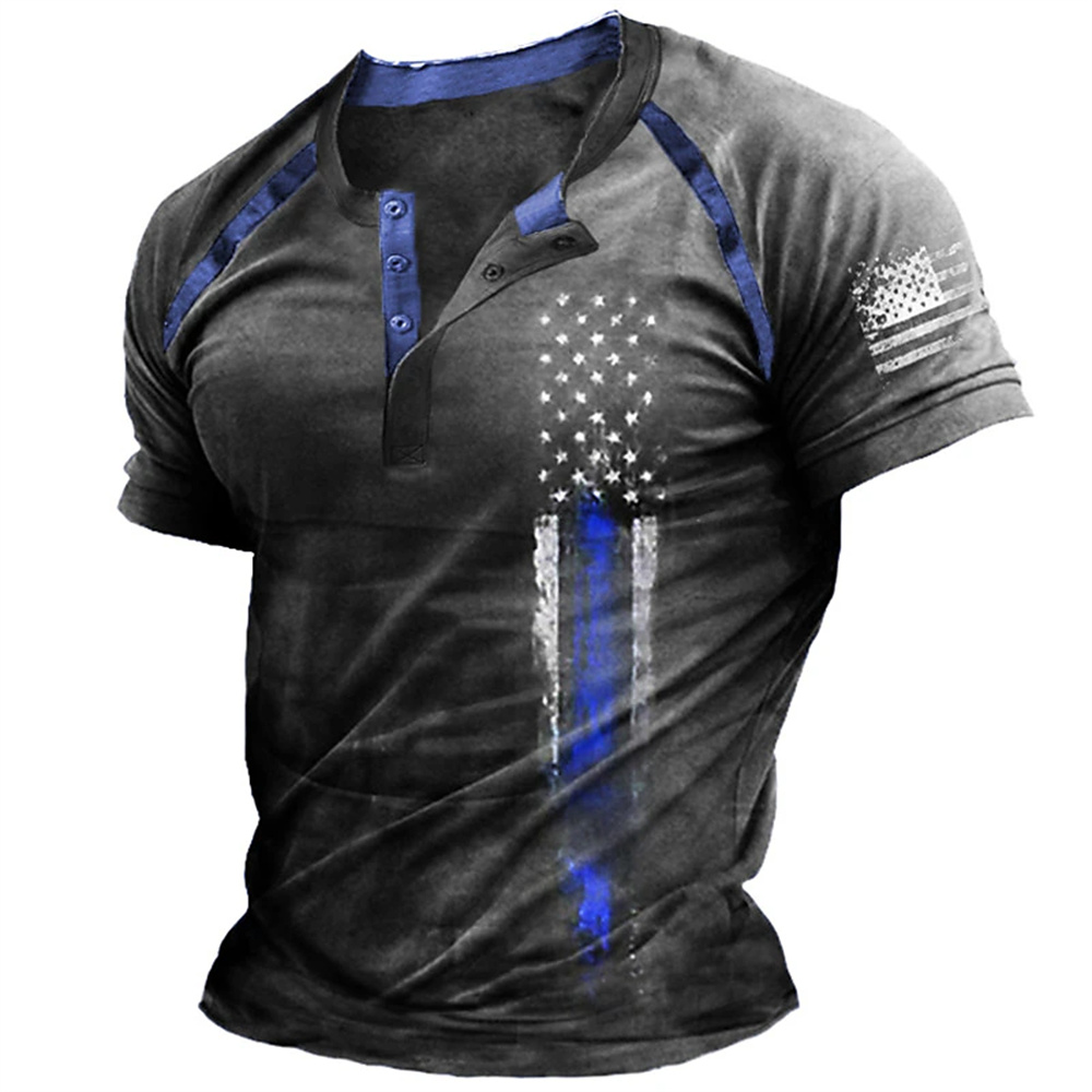 Funny 3D American Flag Print M - Men'S Fashion Looks ulasan dan harga