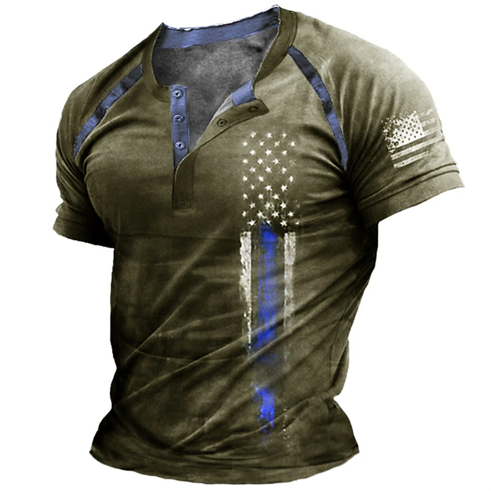 Funny 3D American Flag Print M - Men'S Fashion Looks ulasan dan harga