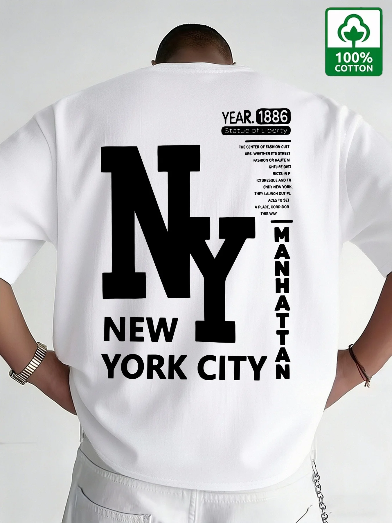 Men NYC T Shirt Cotton New Yor - Men'S Fashion Nyc ulasan dan harga