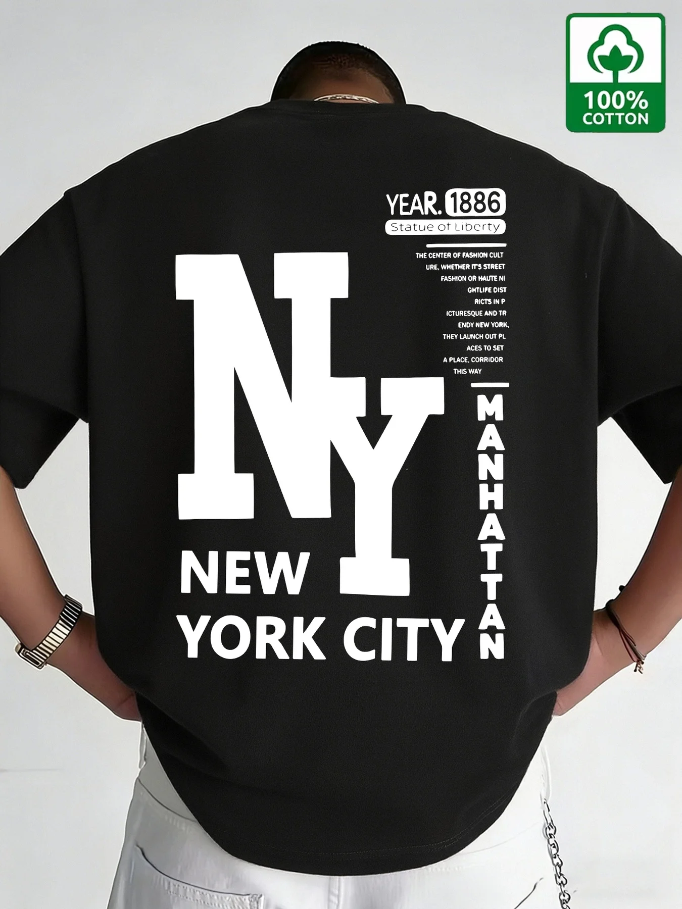Men NYC T Shirt Cotton New Yor - Men'S Fashion Nyc ulasan dan harga