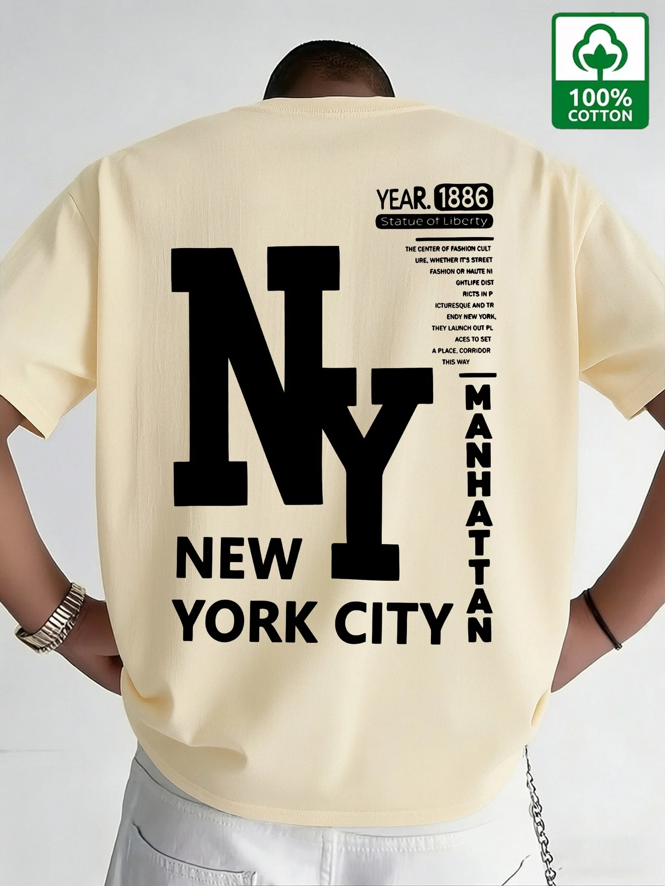 Men NYC T Shirt Cotton New Yor - Men'S Fashion Nyc ulasan dan harga