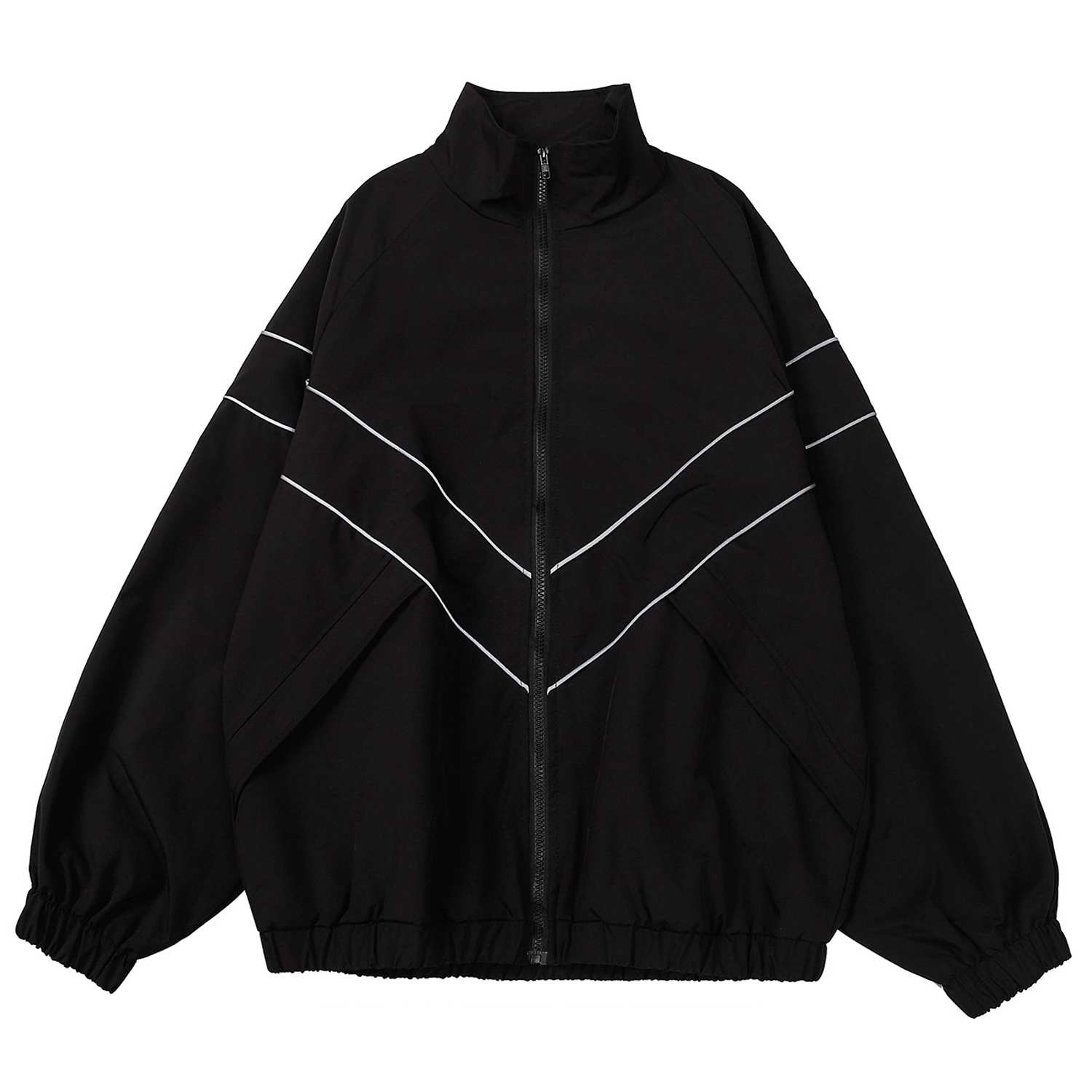 Reflective Striped Jacket Wind - Sherpa Jacket Fleece ulasan dan harga