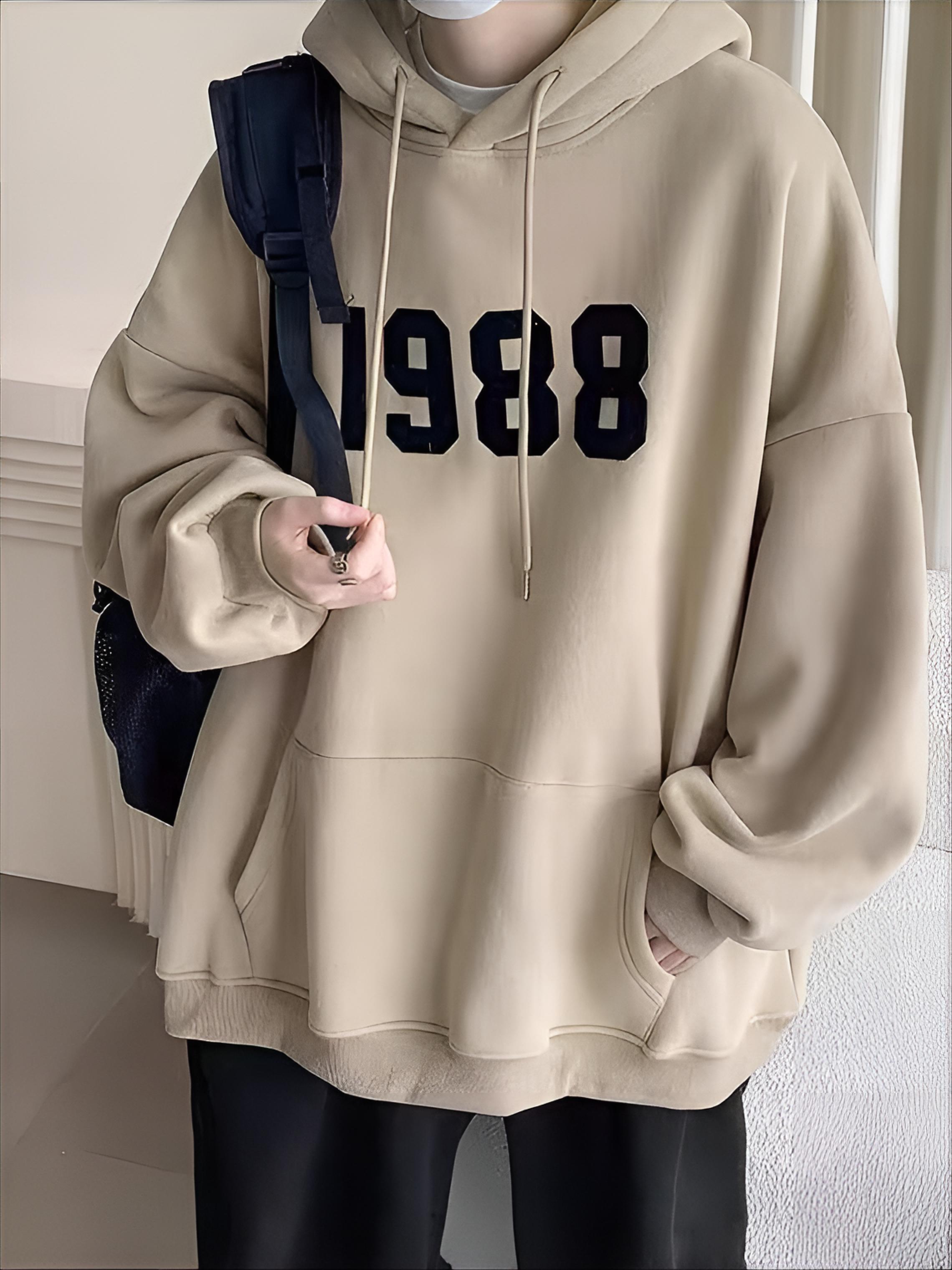 Mens With Hat Hoodies Printed  - Mens Fashion Quarter Zip ulasan dan harga