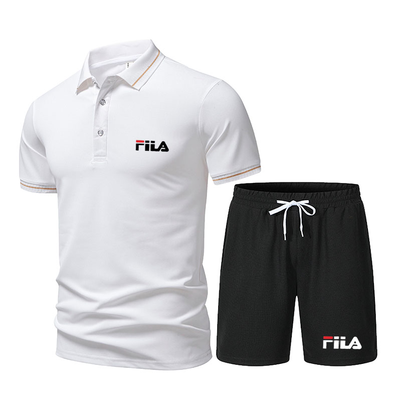 Men's Fashionable 2-Piece Spor - Men'S Fashion Polo Shirt ulasan dan harga