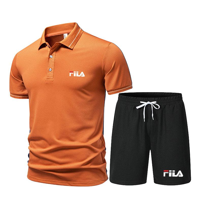 Men's Fashionable 2-Piece Spor - Men'S Fashion Polo Shirt ulasan dan harga