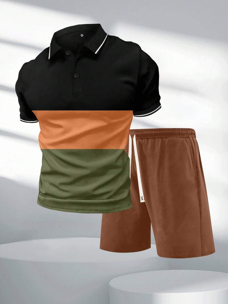 Men's Summer Striped Short Sle - Men'S Fashion Polo Shirt ulasan dan harga