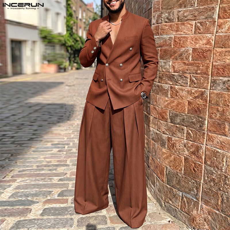 INCERUN Men's Sets Solid Color - Men'S Fashion Color ulasan dan harga