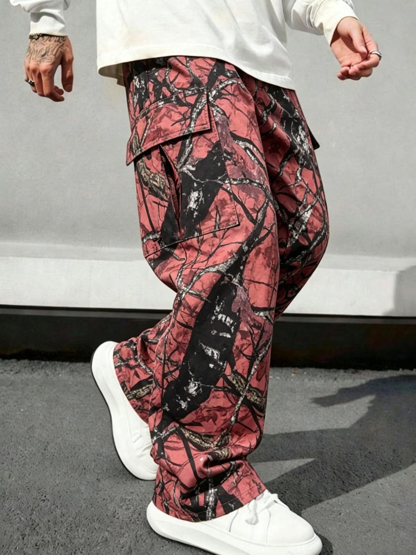 Men's Camo Straight Leg Loose  - Mens Fashion Camo Pants ulasan dan harga