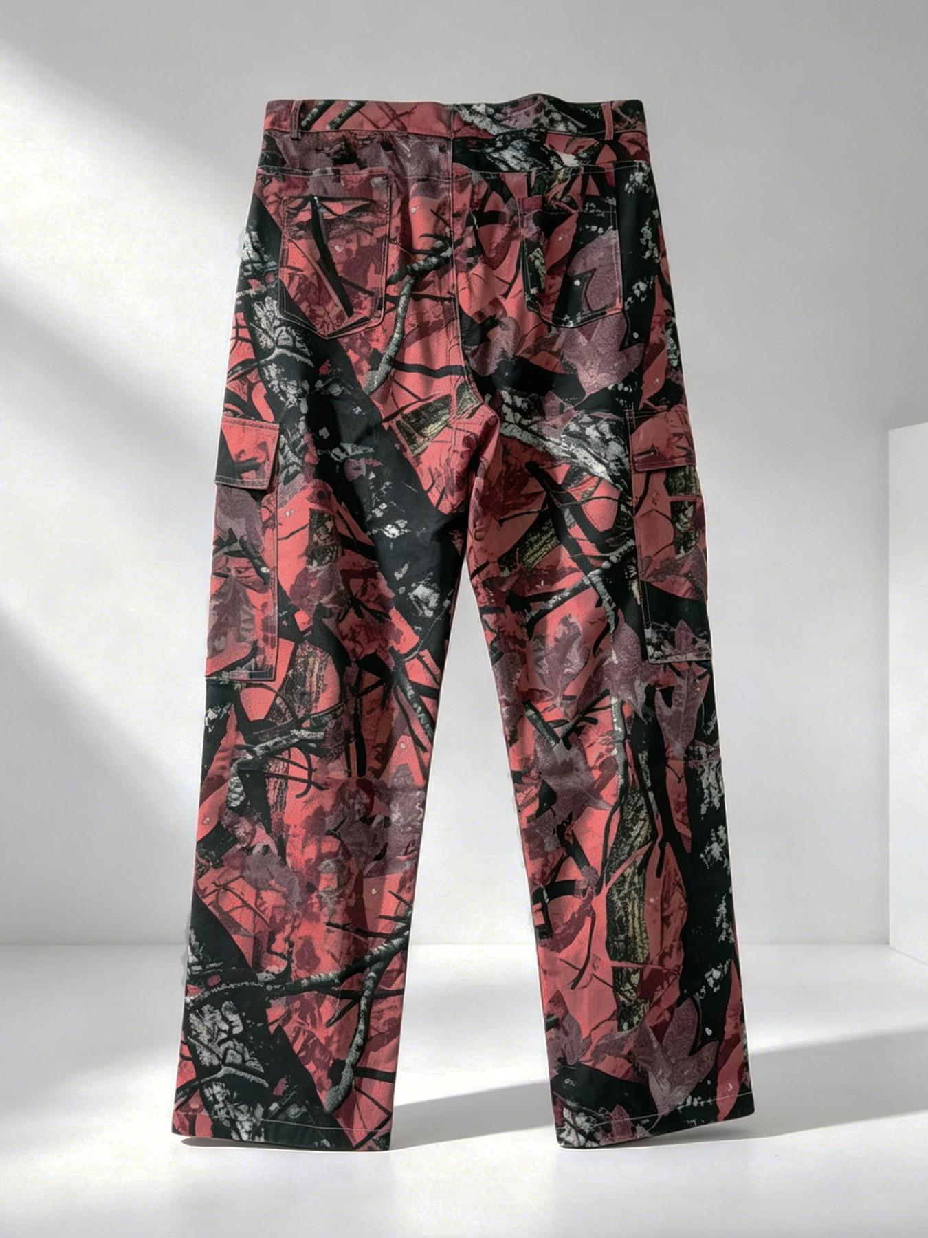 Men's Camo Straight Leg Loose  - Mens Fashion Camo Pants ulasan dan harga