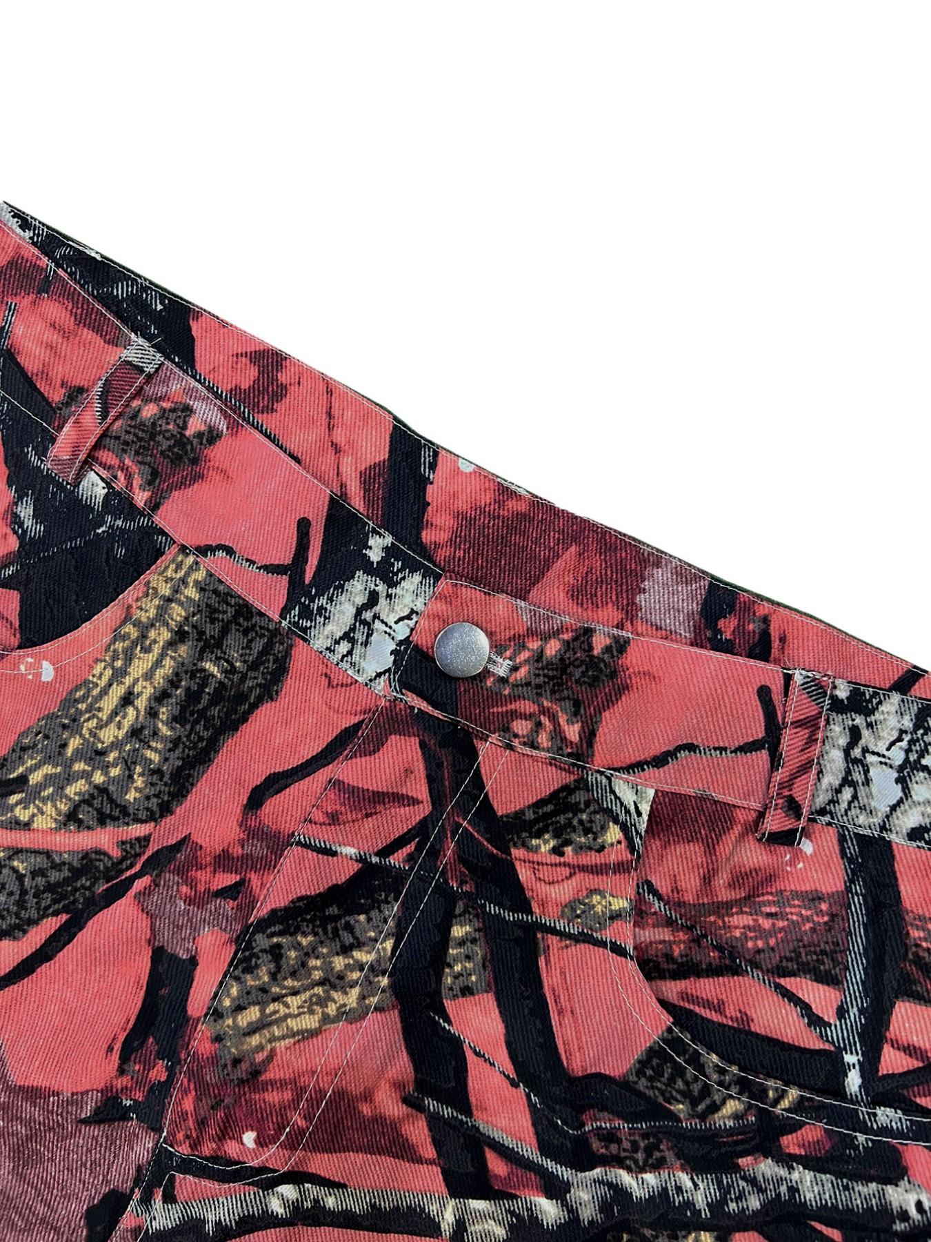 Men's Camo Straight Leg Loose  - Mens Fashion Camo Pants ulasan dan harga